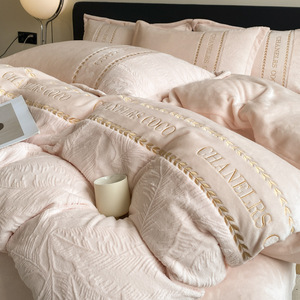 Ensemble de literie en polaire de lapin côté A et en velours de polaire de lait côté B, vente en gros, sur mesure, taille double, queen, king pour l'hiver - Product Image 4