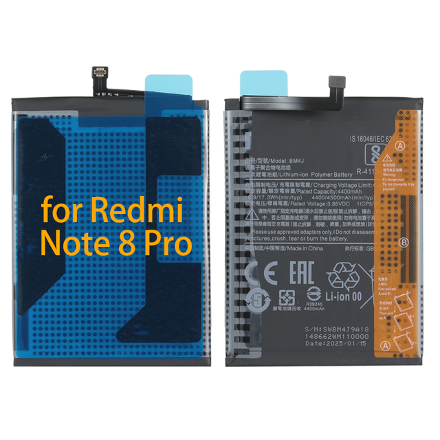 Original BM4J Battery for Redmi Note 8 Pro Note8 Pro BM4J Genuine Replacement Cell Phone Battery 4500mAh Mobile Phone Battery