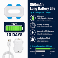 Traceur GPS pour animaux de compagnie G674G en plastique, haute précision, localisation en temps réel, 4G Android, étanche, autonomie de plus de 20 heures pour chiens et chats