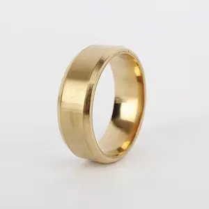 Fashion Factory Cheap 8mm 5 Colors Solid Color Stainless Steel Plain Ring