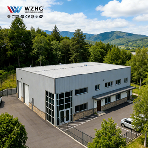 โกดังโครงสร้างเหล็กชุบสังกะสีแบบจุ่มร้อน ทนทาน สำหรับงานโลจิสติกส์ อายุการใช้งาน 50 ปี รับน้ำหนักลม 200 กม./ชม. ได้รับการรับรองมาตรฐาน ISO9001 รับประกัน 5 ปีขึ้นไป - Product Image 1