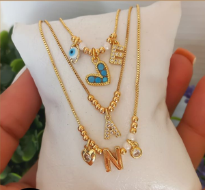 Colar de contas de cobre artesanal, popular, feito à mão, atacado, hip-hop, estilo, colar para mulheres, homens, ouro 18k, alta qualidade - Product Image 4