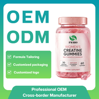 Gommes à la créatine à douceur modérée pour femmes adultes, faible teneur en sucre, optionnelle, pratique, pour une consommation quotidienne régulière sur le long terme