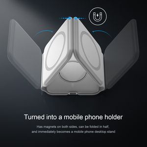 Estación de Carga Inalámbrica Magnética 3 en 1, <span class=keywords><strong>Cargador</strong></span> Magnético Plegable para iPhone, <span class=keywords><strong>Apple</strong></span> Watch y AirPods - Product Image 4