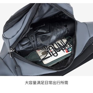 Jingpin Men's Waist Bag Oxford Cloth Adjustable Strap Outdoor Sports Fitness Pack Gray Blue Black Solid Color - Product Image 5