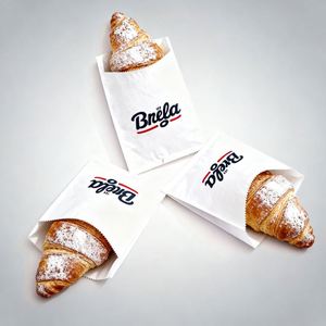 Eco-Friendly Waterproof Greaseproof Custom Logo Silk Screen Printed Takeaway <b>Paper</b> <b>Bag</b> for Burger - Product Image 4