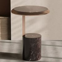 Meubles Foshan rond moderne de luxe en acier inoxydable pour le salon Table basse en marbre