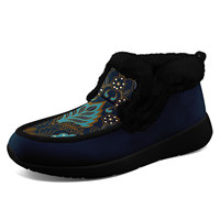 Bottes décontractées tendance pour hommes 2026, respirantes, à motifs floraux ethniques, et chaussures courtes en peluche pour femmes, idéales pour le dropshipping |   FN064-26020260627