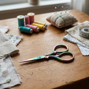 Beauty Type Embroidery Scissors with Sharp Stainless Steel and Titanium Blades Straight Type for Sewing and Thread Cutting - Product Image 3