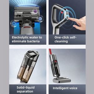 Nettoyeur de sols sec et humide sans fil à moteur sans balais, chargement direct usine, affichage LED, fonction autonettoyante, avec commandes vocales - Product Image 5