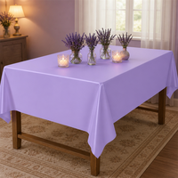 Nappe rectangulaire unie violette lavande, imperméable, jetable en PEVA, pour fête, thé ou baby shower