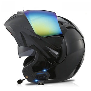 Casque de moto électrique à double visière, casque ouvert Bluetooth, casque de course moto, conforme aux normes 3C ECE06 - Product Image 4