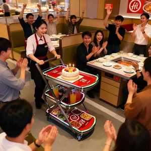 Carrito Multifuncional para Entrega de Bebidas y Alimentos para Bares, KTV, Hoteles, Restaurantes de Hot Pot, Uso Comercial con Capacidad de 20-35L - Product Image 1