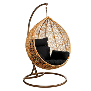 Outdoor Rotan Rieten Tuin Opknoping Stoel Met Stand