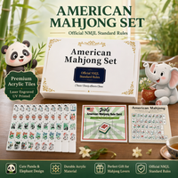 Jeu de Mahjong américain sculpté en acrylique monocouche de 160 pièces, portable, pour 4 joueurs, idéal pour les soirées et le divertissement en casino