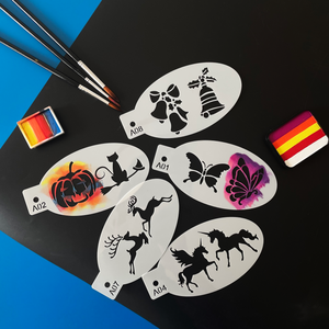 <span class=keywords><strong>Image</strong></span> <span class=keywords><strong>de</strong></span> personnage <span class=keywords><strong>de</strong></span> moule d'accessoires d'art corporel réutilisable adaptée à la peinture des enfants - Product Image 1