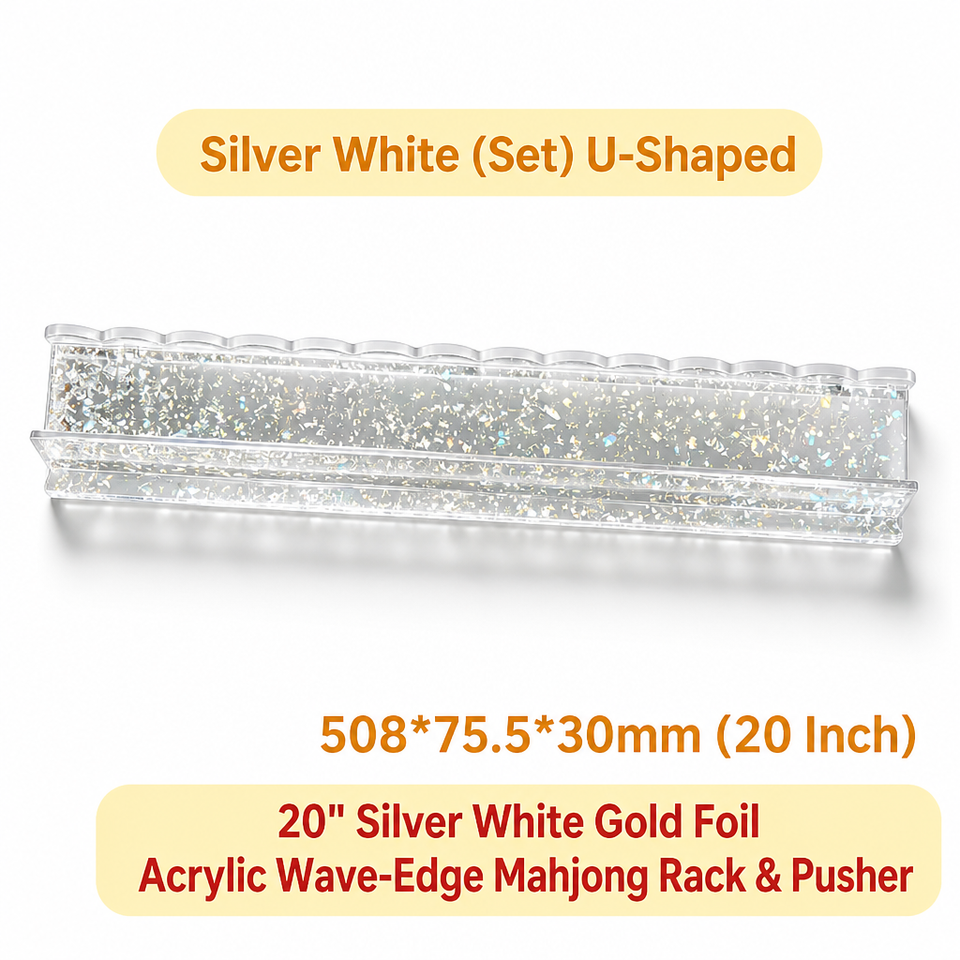20 Inch Magnetic Acrylic Mahjong Tile Racks and Pushers with Trays and ...