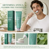 Dentifrice OEM Marque Privée à l'Artemisia Annua Sans Fluorure, Extrait Végétal, Soin Doux des Gencives, Haleine Fraîche, Soin Bucco-dentaire Quotidien