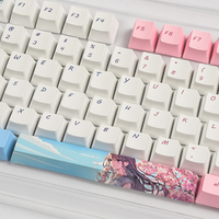 AFLION Keyboard Mekanik Gaming RGB Transparan Kustom Baru dengan Keycaps Kaca, Cetak Sublimasi, USB Nirkabel, Material PBT