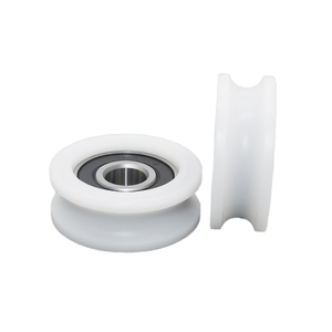 <span class=keywords><strong>Roulement</strong></span> à billes à <span class=keywords><strong>gorge</strong></span> profonde en POM 6201 2RS avec <span class=keywords><strong>roulement</strong></span> à poulie en <span class=keywords><strong>U</strong></span> recouvert de plastique pour guidage de câble d'automatisation - Product Image 1