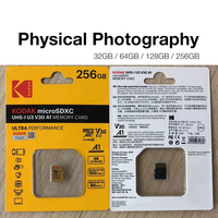 Tarjetas SD Kodak U3 Clase 10 Económicas y Populares de 128 GB y 256 GB SDXC Clase 10 V30, Tarjetas de Memoria Flash para Juegos, Tarjetas TF