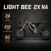 Moto électrique tout-terrain Surron Light Bee 2.0 noire, 65 kg, 160 km d'autonomie