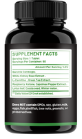 Suppléments à base de plantes pour adultes Slim Plus brûleur de graisse Garcinia Cambogia extrait de thé vert pilules de perte