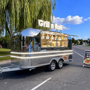 Remolque Comercial Vintage para Comida, Carrito Móvil para Pizza y Shawarma, Carrito para Hot Dogs y Helados - Product Image 1