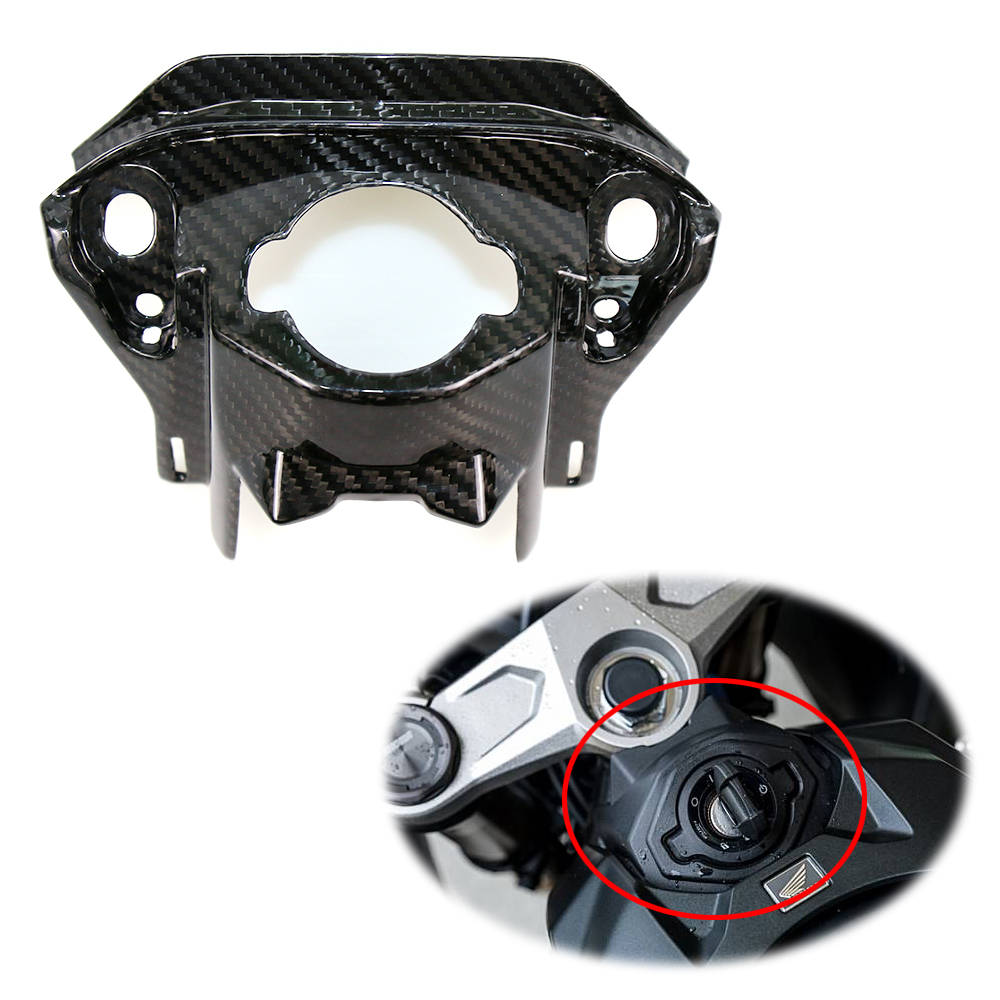 Крышка переднего замка из углеродного волокна для мотоцикла 3K, декоративная модификация крышки для Honda CB650R CBR650R 2019 +