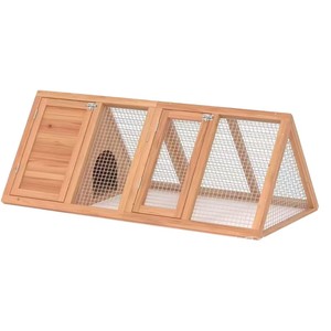 Wooden Rabbit Cage Triangular <b>House</b> Solid Wood Pet <b>Bed</b> For Rabbit Chicken Duck Guinea Pig Nest Outdoor Use - Product Image 3