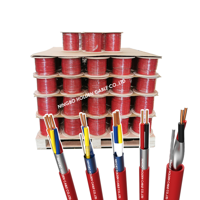 CE Certificate Indoor Red Solid Fire Resistant Cable 16/2 18/2 FPL FPLR Copper Security Fire Alarm Cable
