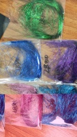 Dyed-Pearl Flash abou Akzent Bunte Crystal Flash Fly Angelschnur 12 Packs Fliegen binde material für Make Fishing Lure