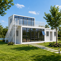 Maisonnette Modulaire Contemporaine Étanche en Acier Préfabriqué, Conteneur Habitable, Abri de Voiture, Toilettes pour Auberge, Bureau Temporaire