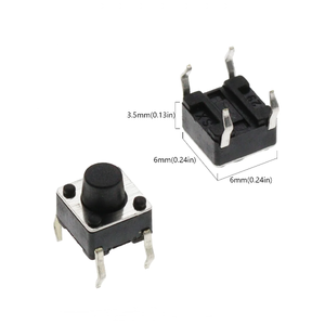 Saklar tombol tekan kontak lampu miniatur 4pin DIP 6*6*4.3/5/5.5/6/6.5/7/8/8.5/9/10/11/12/13/14/15/16/17/18/19/20/21-22 MM - Product Image 3