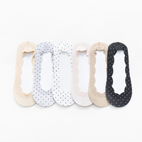 Chaussettes bateau en dentelle à pois en Nylon à peau Invisible et confortable à bas prix
