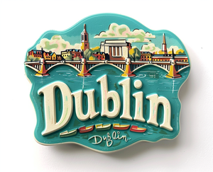 促销定制漂亮流行都柏林2d 3d金属爱尔兰冰箱磁铁纪念品礼品冰箱磁铁 - Product Image 6