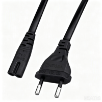Câble d'extension en cuivre PVC haute tension 2,5A 220V AC avec prise européenne EU, connecteur IEC C7 2 broches pour appareils électroménagers