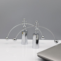 Pendule de Newton en métal, petit modèle Iron Man, équilibre perpétuel, figurine oscillante, décoration amusante pour la maison et le bureau