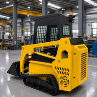 Harga Grosir Crawler Skid Steer Loader Skid Loader dengan Pengangkat Vertikal dan Pelindung Jaring untuk Pekerjaan Kebun
