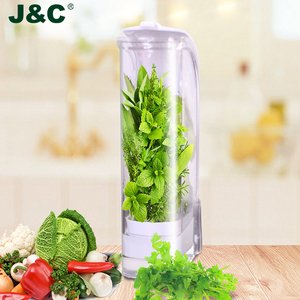 2022 New breathable herb keeper fresh herb keeper storage vegetable container fresh herb saver