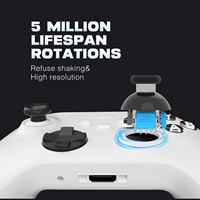 Joystick 3D électromagnétique TMR à couple réglable en PVC pour //PS5/ Xbox Series/ PS4