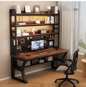 <span class=keywords><strong>Escritorio</strong></span> de Madera Maciza con Estantes Integrados, Mesa de Computadora para el Hogar, <span class=keywords><strong>Escritorio</strong></span> Combinado para Escribir, <span class=keywords><strong>Escritorio</strong></span> Gratuito para Estudiantes - Product Image 6