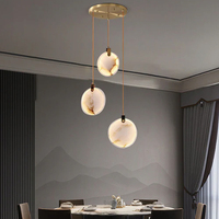 Nordique Cuivre Restaurant Pendentif Duplex Bâtiment Tournant Escalier Chambre Lit Villa Marbre Personnalité Décoratif