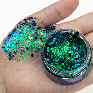 GP logo pribadi Duo krom holografik Chunky <span class=keywords><strong>Glitter</strong></span> Gel tahan air Multi Warna kosmetik Tubuh <span class=keywords><strong>Glitter</strong></span> krim untuk Makeup - Product Image 2