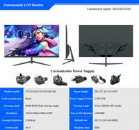 Monitor LED sin Marco de 22-34 Pulgadas, 4K IPS, 100Hz/180Hz, DP, Pivot, Rotación, Inclinación, con 120% SRGB y Tiempo de Respuesta de 6ms para Juegos de PC