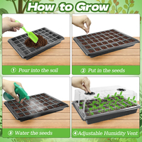 Mini Kit de germination de serre Humidité Dome Seed Starter avec plastique et plateaux de démarrage de graines PS pour la culture de graines de jardin