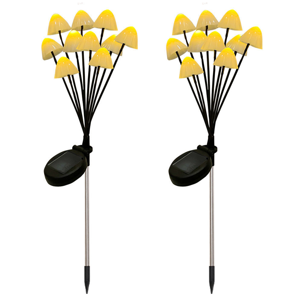 Newish Outdoor Christmas Garden Lighting IP65 Waterproof Battery Solar LED Mushroom Floor Insertion Light for Landscape