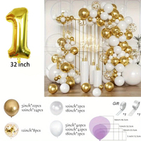 Kits de guirlandes de ballons en latex imprimés en lettrage doré à chaud pour la décoration de la maison, les baby showers, les anniversaires, les mariages et les fêtes