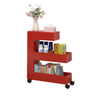 Chariot de rangement portable et mobile en fer forgé, meuble décoratif créatif, table d'appoint pour le rangement alimentaire, personnalisation usine
