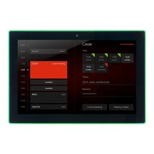 10.1 polegadas parede montar tablet android NFC Android 9.1 POE poe tablet Com ordem 4 luz bar para sala de reunião